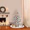 4.5ft. Pre-Lit Flocked Bennington Fir Artificial Christmas Tree, Multicolor Lights